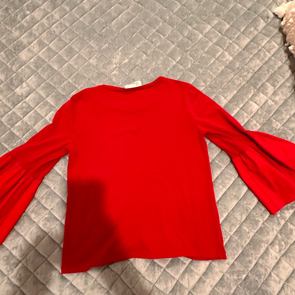 Red Anthropologie long sleeve Size XS Worn a couple of times